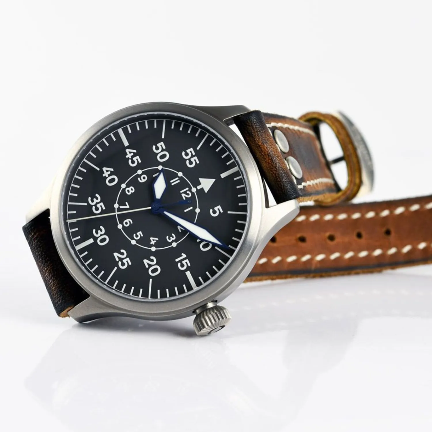 Steinhart Watches Pilotenhorloges^Nav B-Uhr 47 Titan B-Type Centrale Seconde