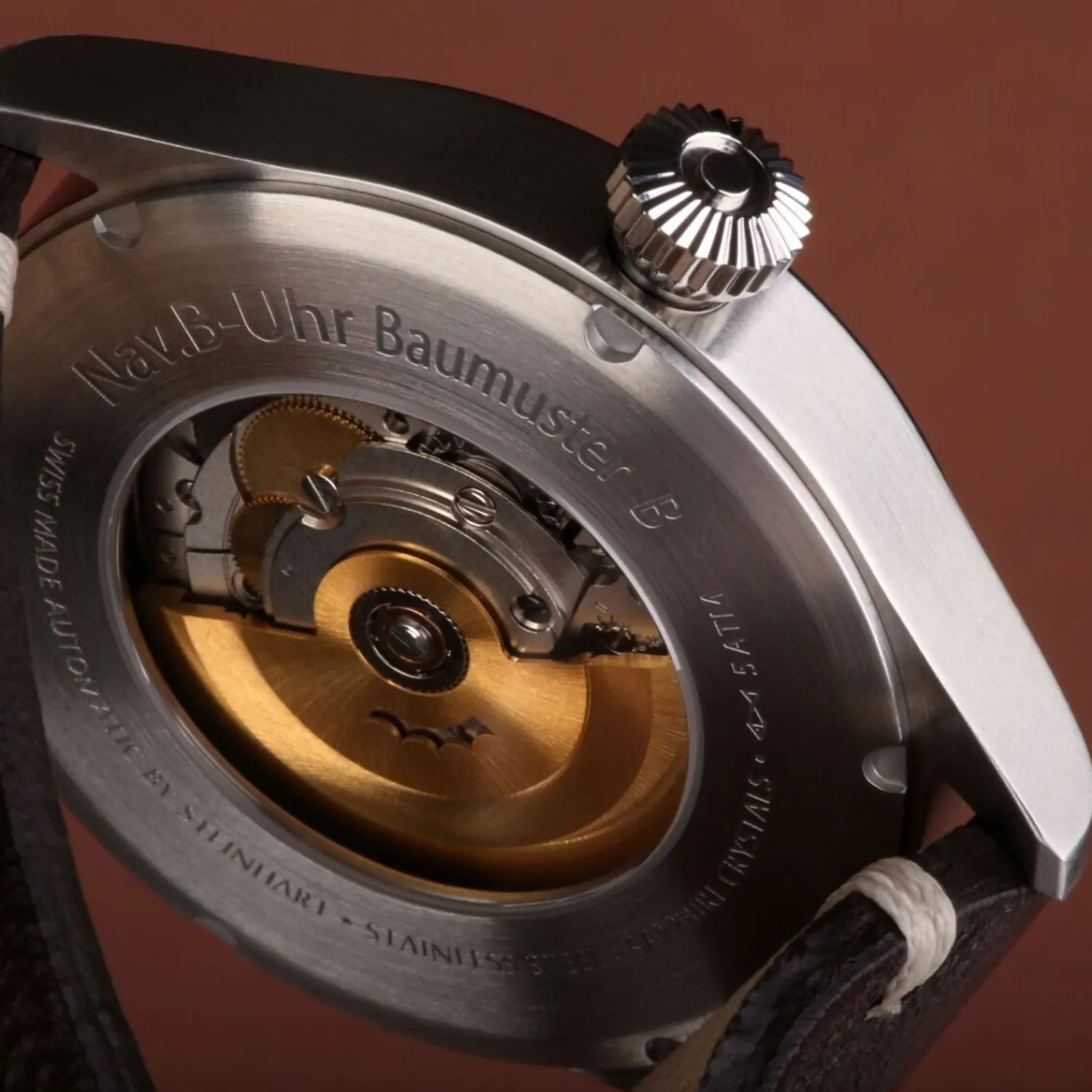 Steinhart Watches Pilotenhorloges^Nav B-Uhr 42 Vintage Bruin A-Muster