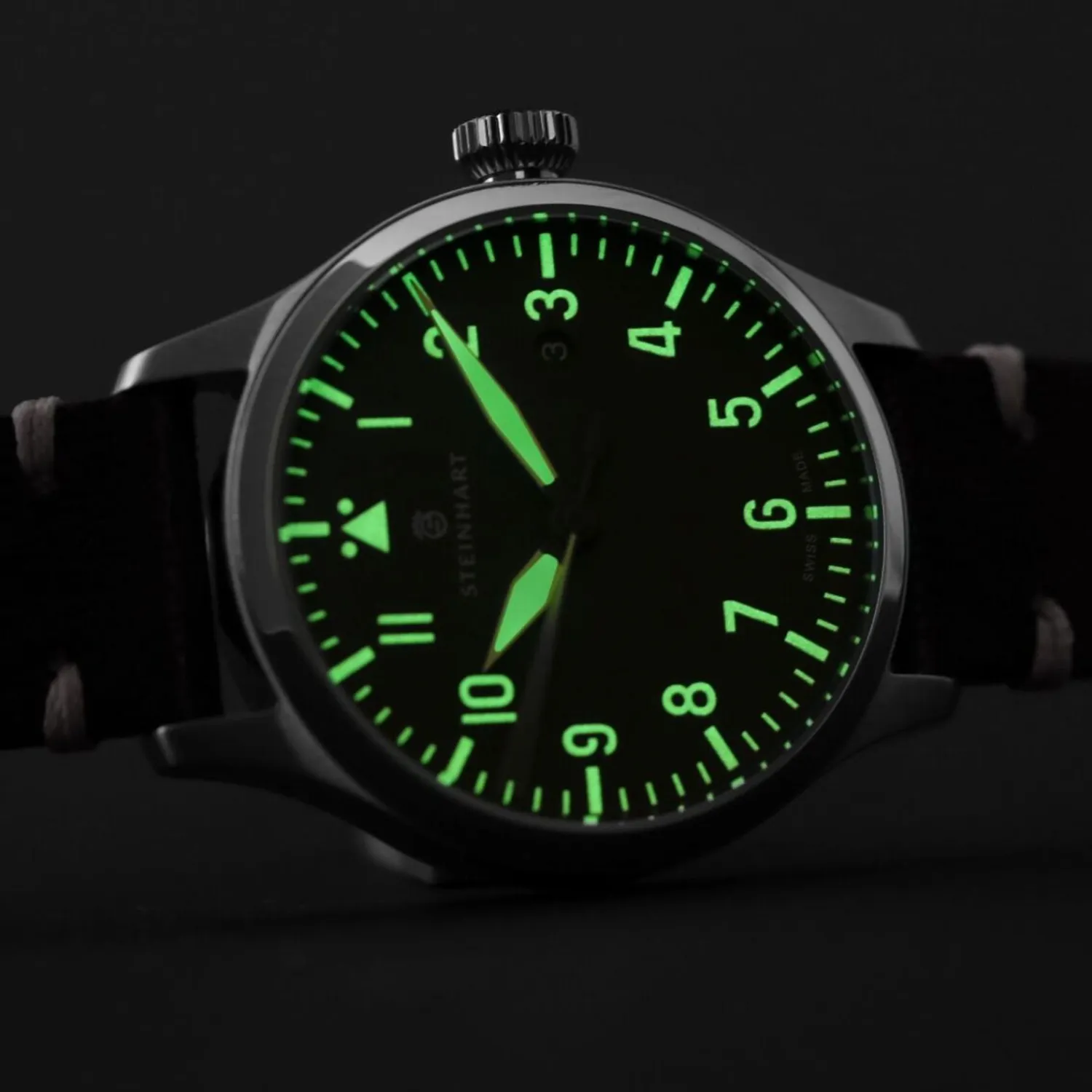 Steinhart Watches Pilotenhorloges^Nav B-Uhr 42 Vintage Bruin A-Muster