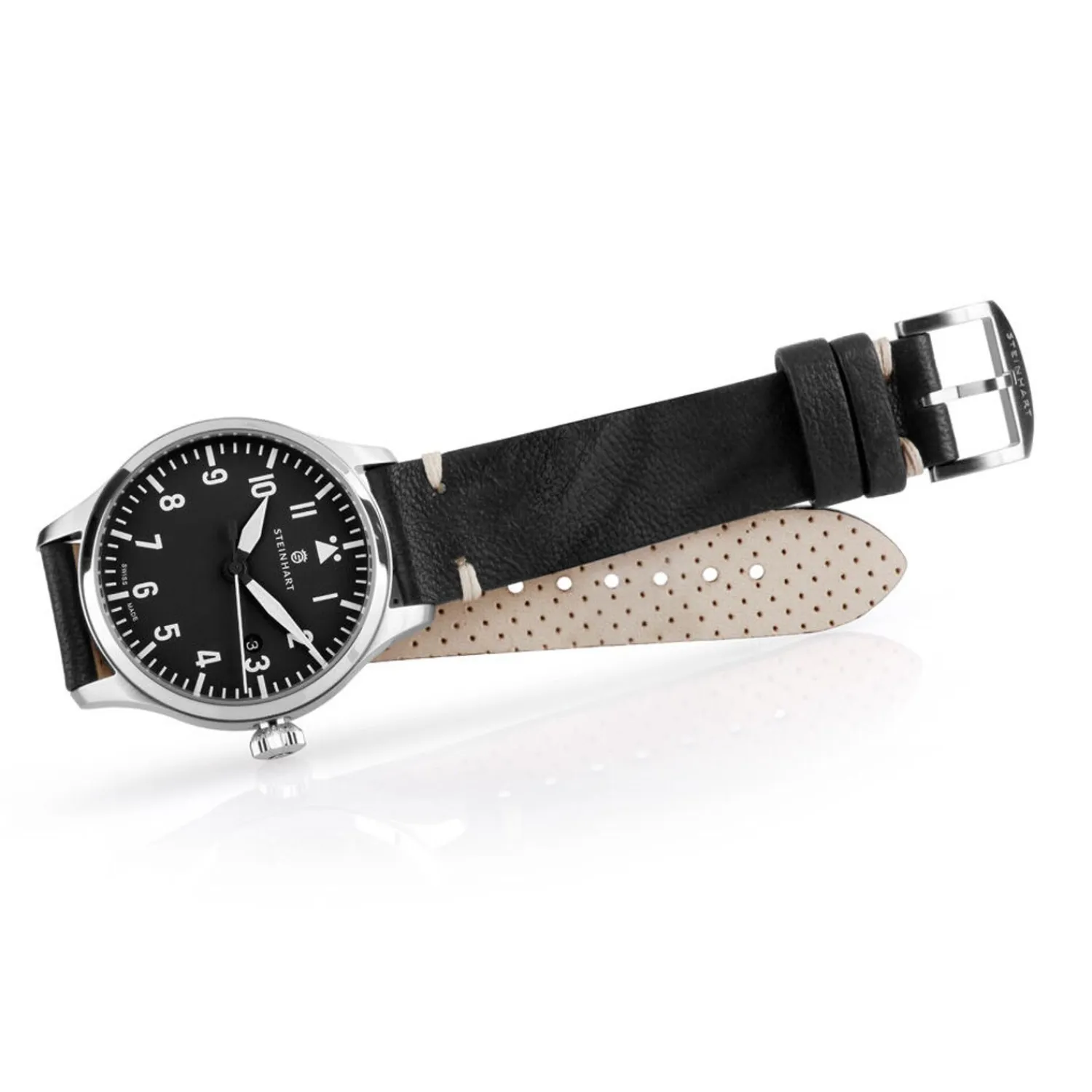 Steinhart Watches Pilotenhorloges^Nav B-Uhr 42 Zwart A-Muster