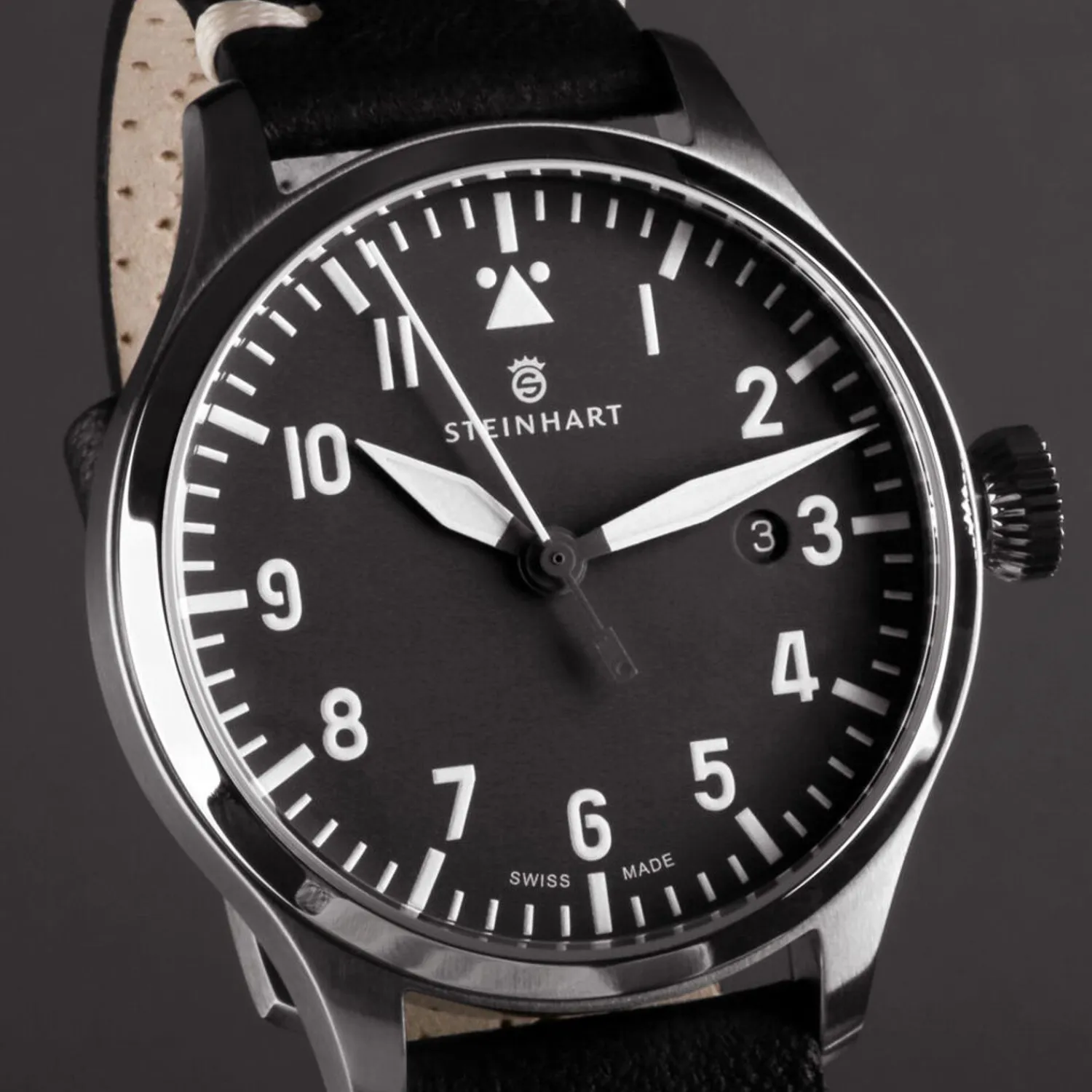 Steinhart Watches Pilotenhorloges^Nav B-Uhr 42 Zwart A-Muster