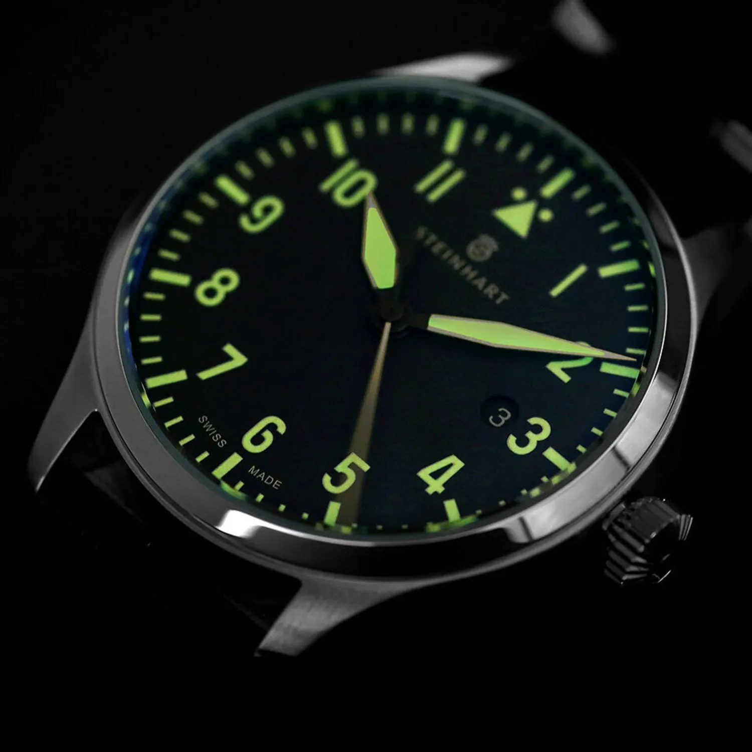 Steinhart Watches Pilotenhorloges^Nav B-Uhr 42 Zwart A-Muster