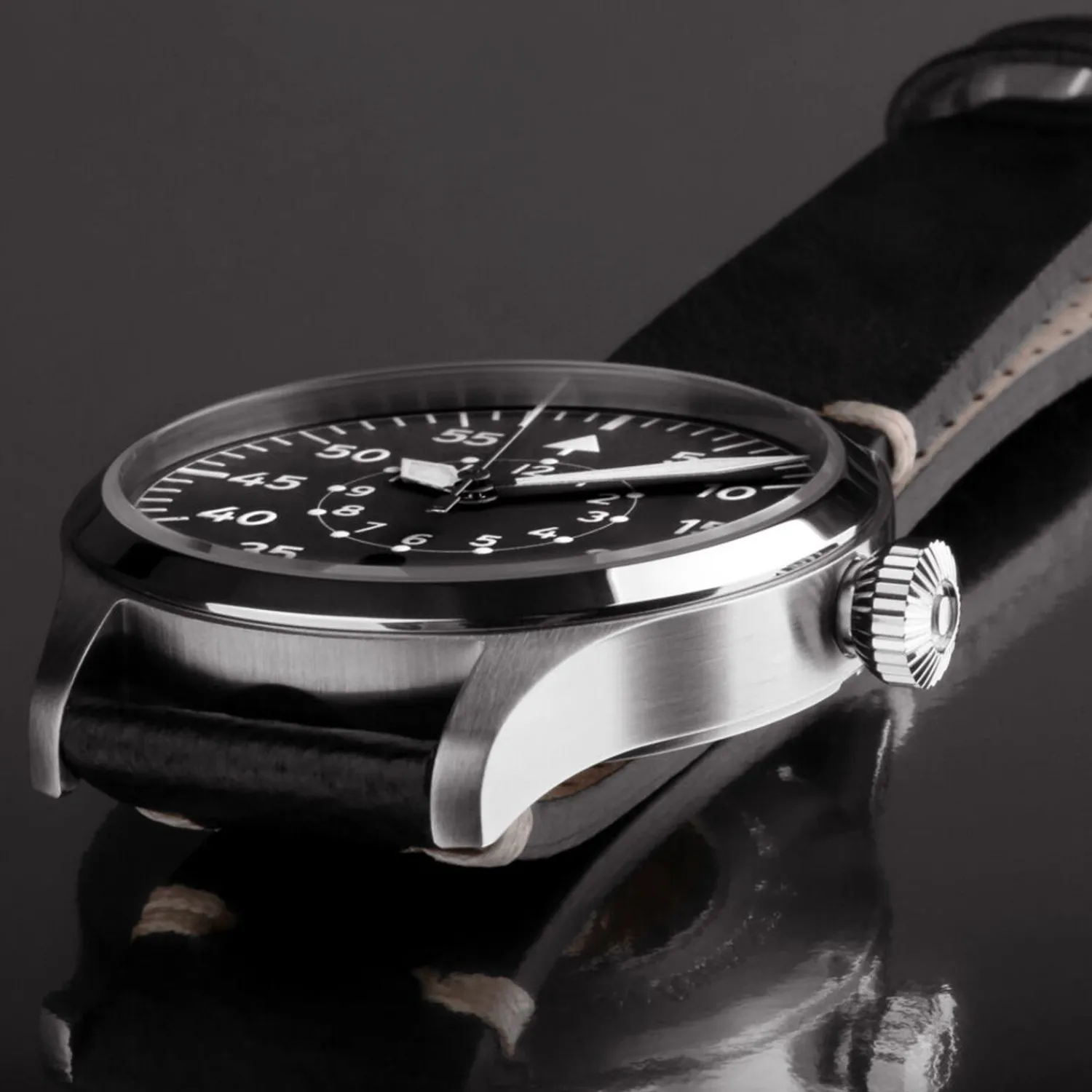 Steinhart Watches Pilotenhorloges^Nav B-Uhr 42 Zwart B-Muster