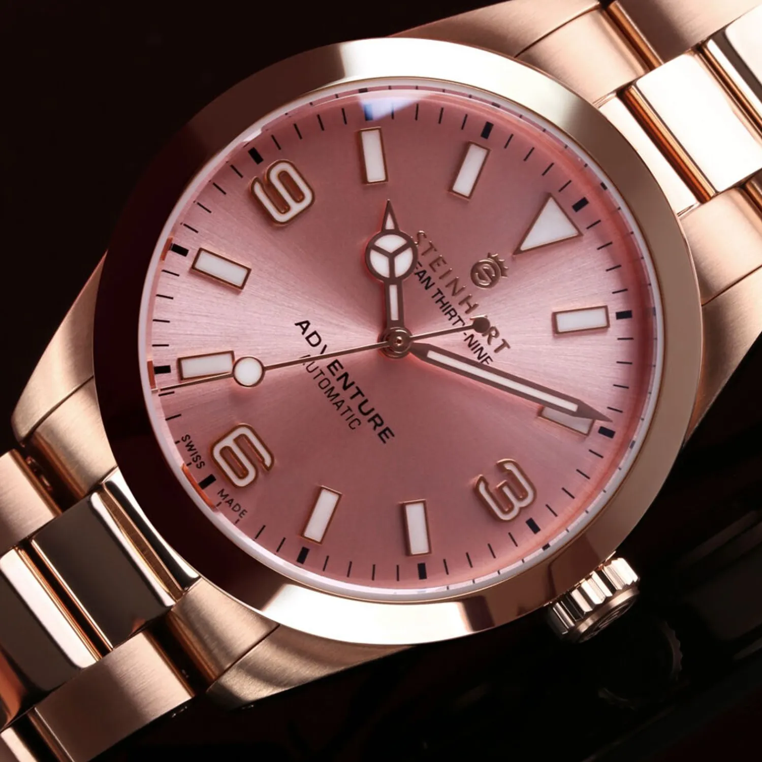 Steinhart Watches Duikhorloges 39 Mm^Oceaan 39 Avontuur Roze Goud