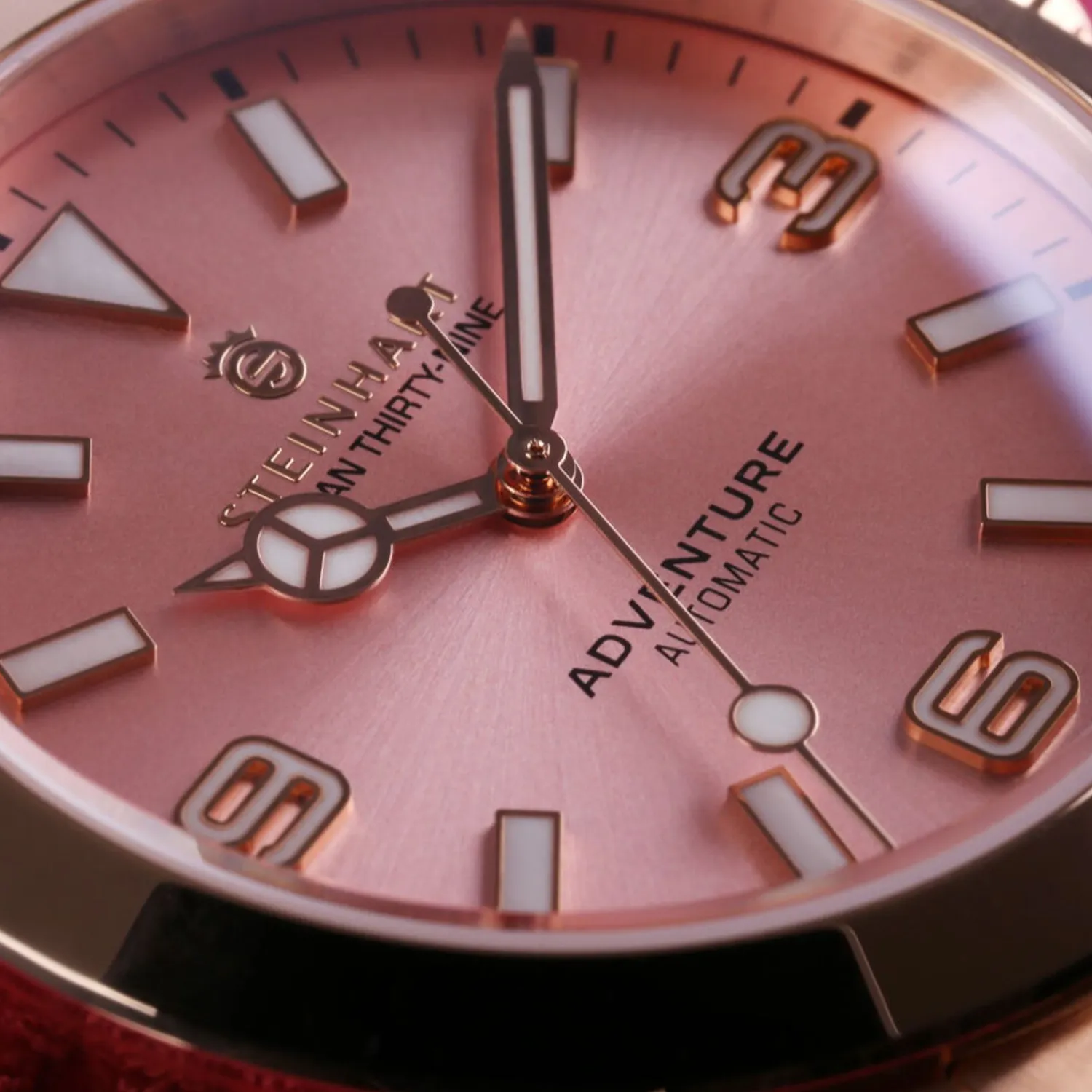 Steinhart Watches Duikhorloges 39 Mm^Oceaan 39 Avontuur Roze Goud
