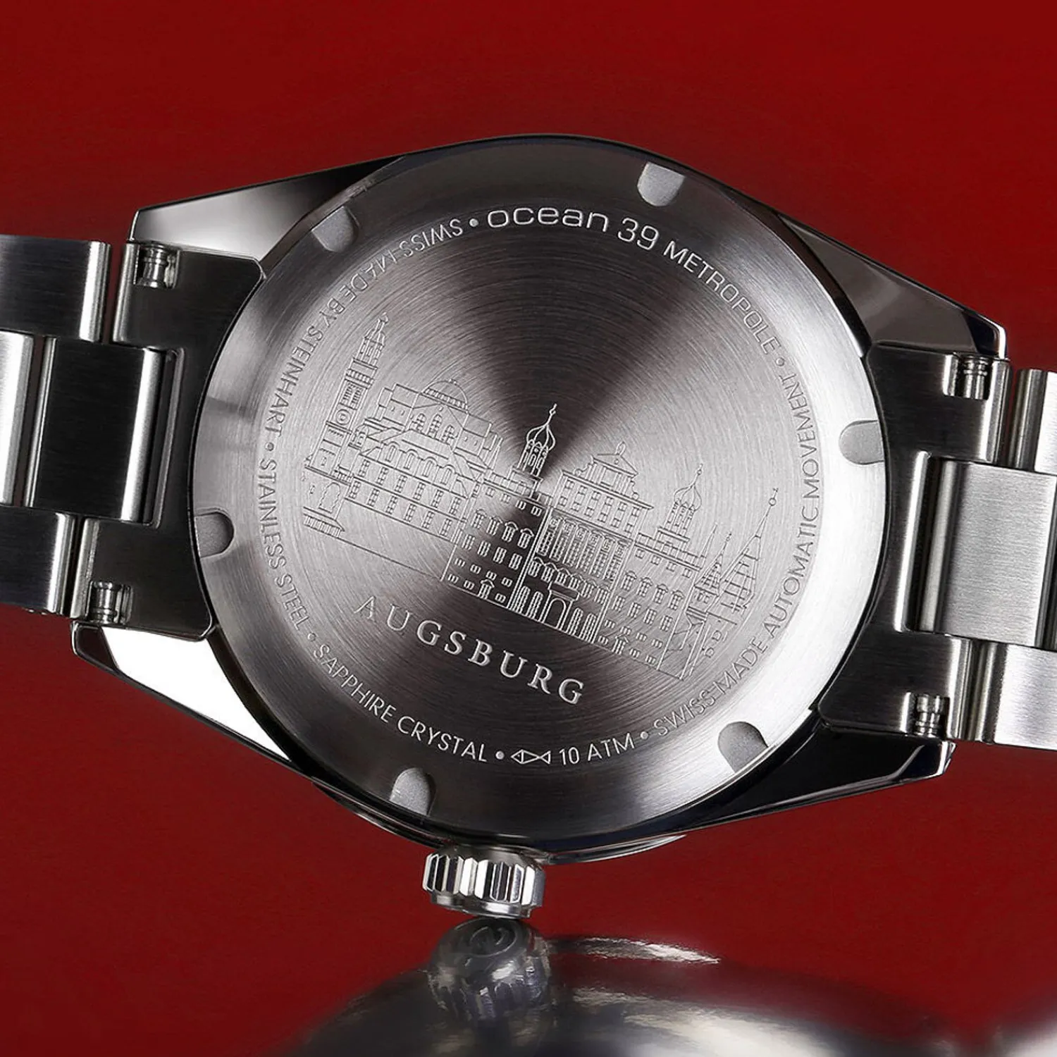 Steinhart Watches Duikhorloges 39 Mm^Oceaan 39 Metropole Rood