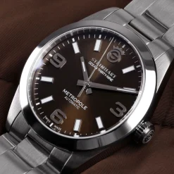 Steinhart Watches Duikhorloges 39 Mm^Oceaan 39 Metropole Sunray Chocolade