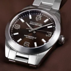 Steinhart Watches Duikhorloges 39 Mm^Oceaan 39 Metropole Sunray Chocolade