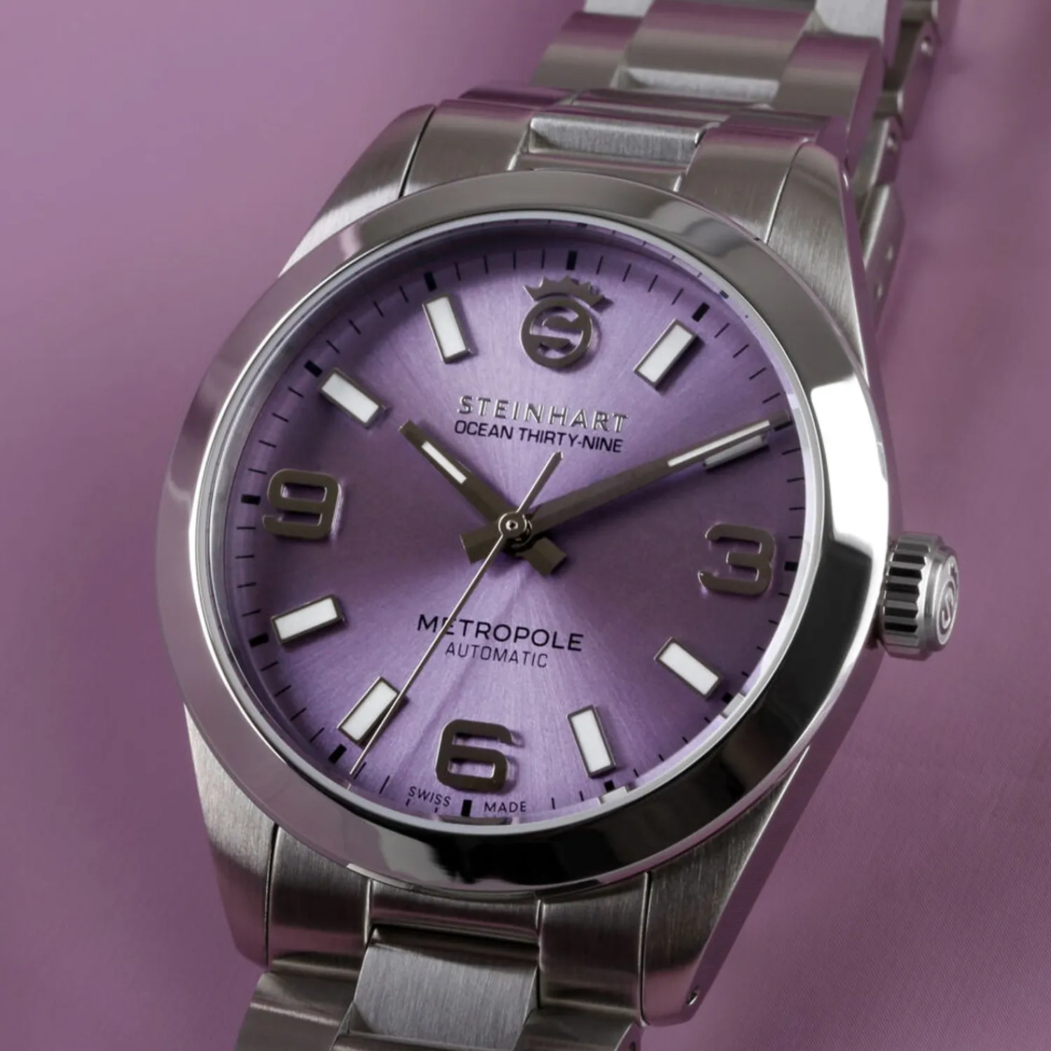 Steinhart Watches Duikhorloges 39 Mm^Oceaan 39 Metropole Sunray Paars
