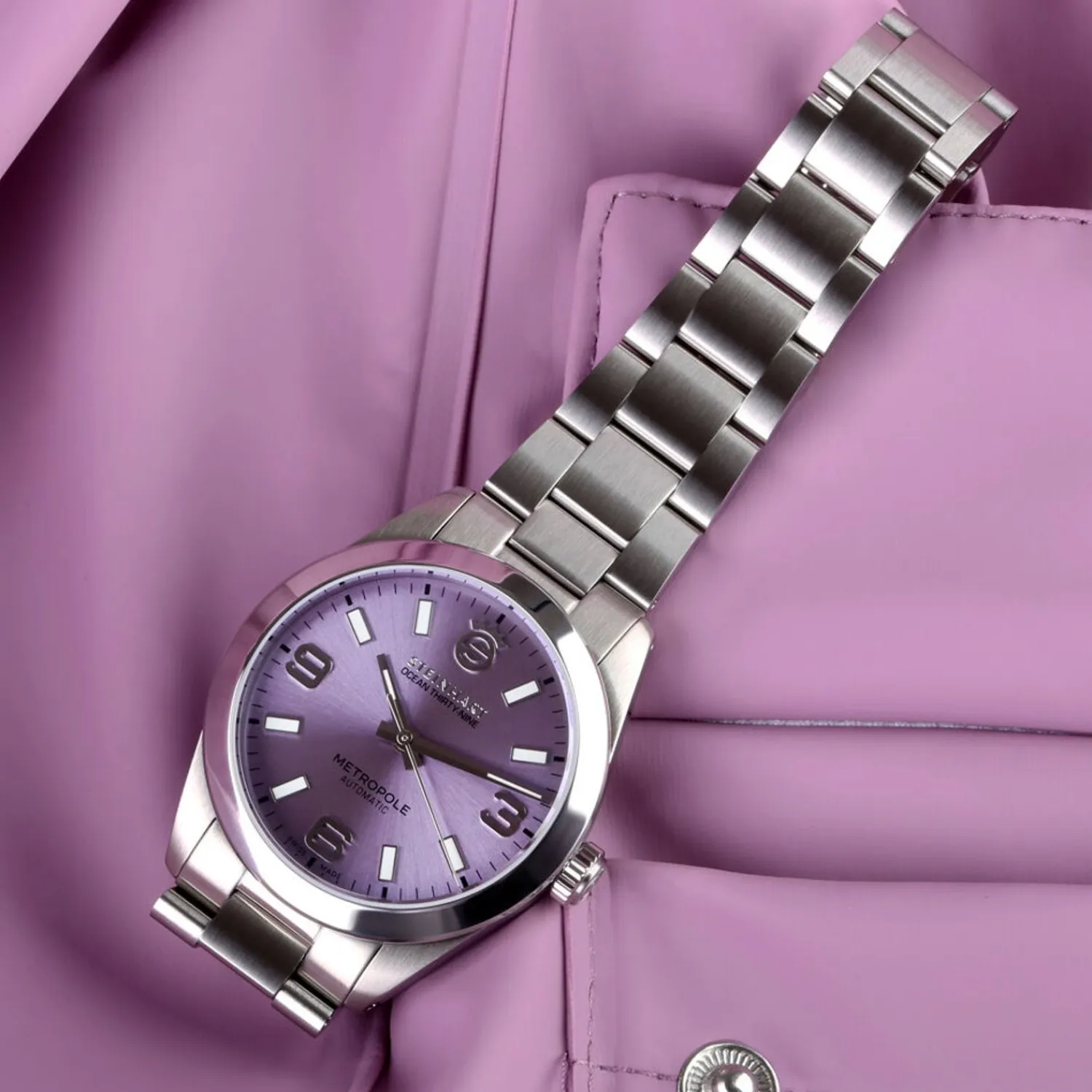 Steinhart Watches Duikhorloges 39 Mm^Oceaan 39 Metropole Sunray Paars