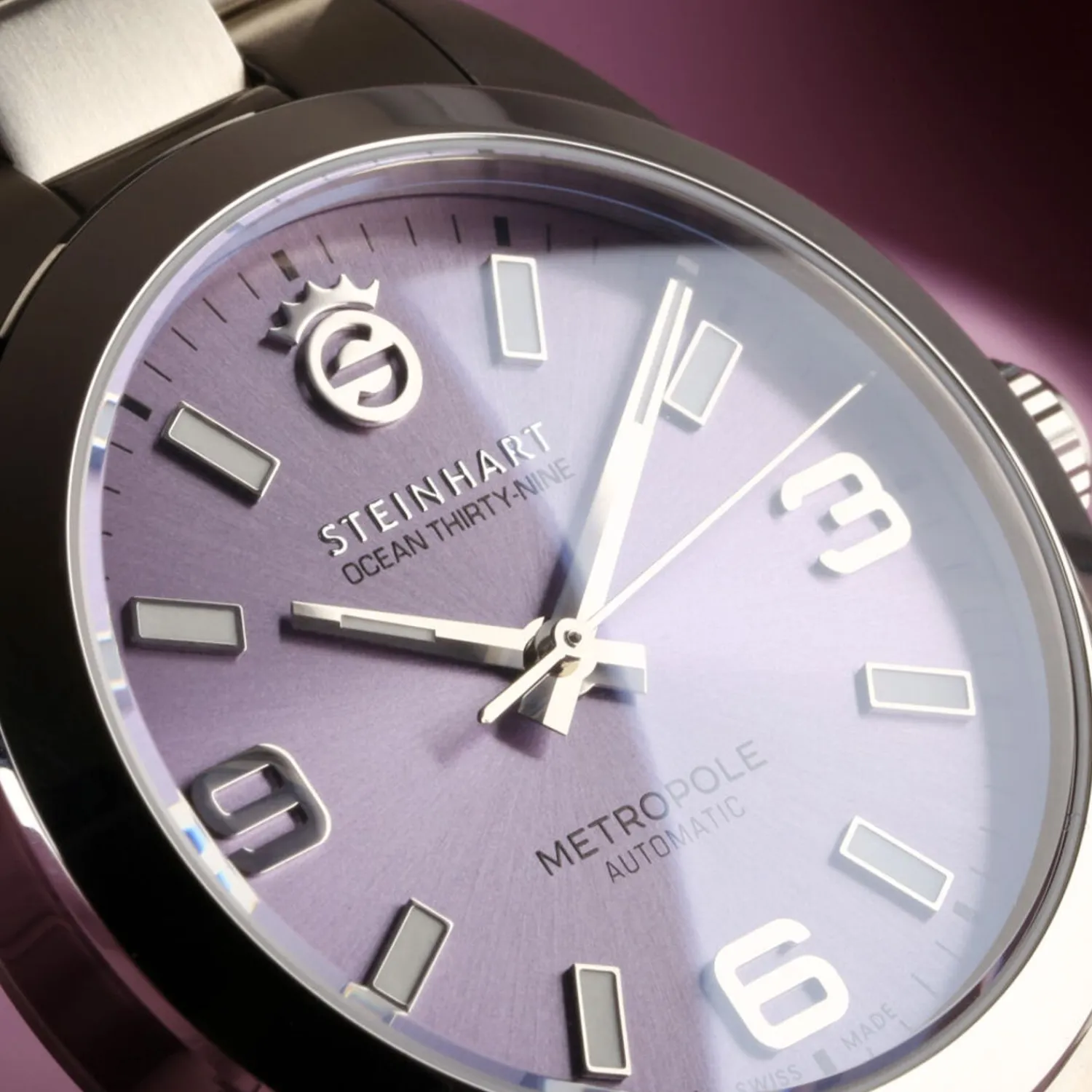 Steinhart Watches Duikhorloges 39 Mm^Oceaan 39 Metropole Sunray Paars
