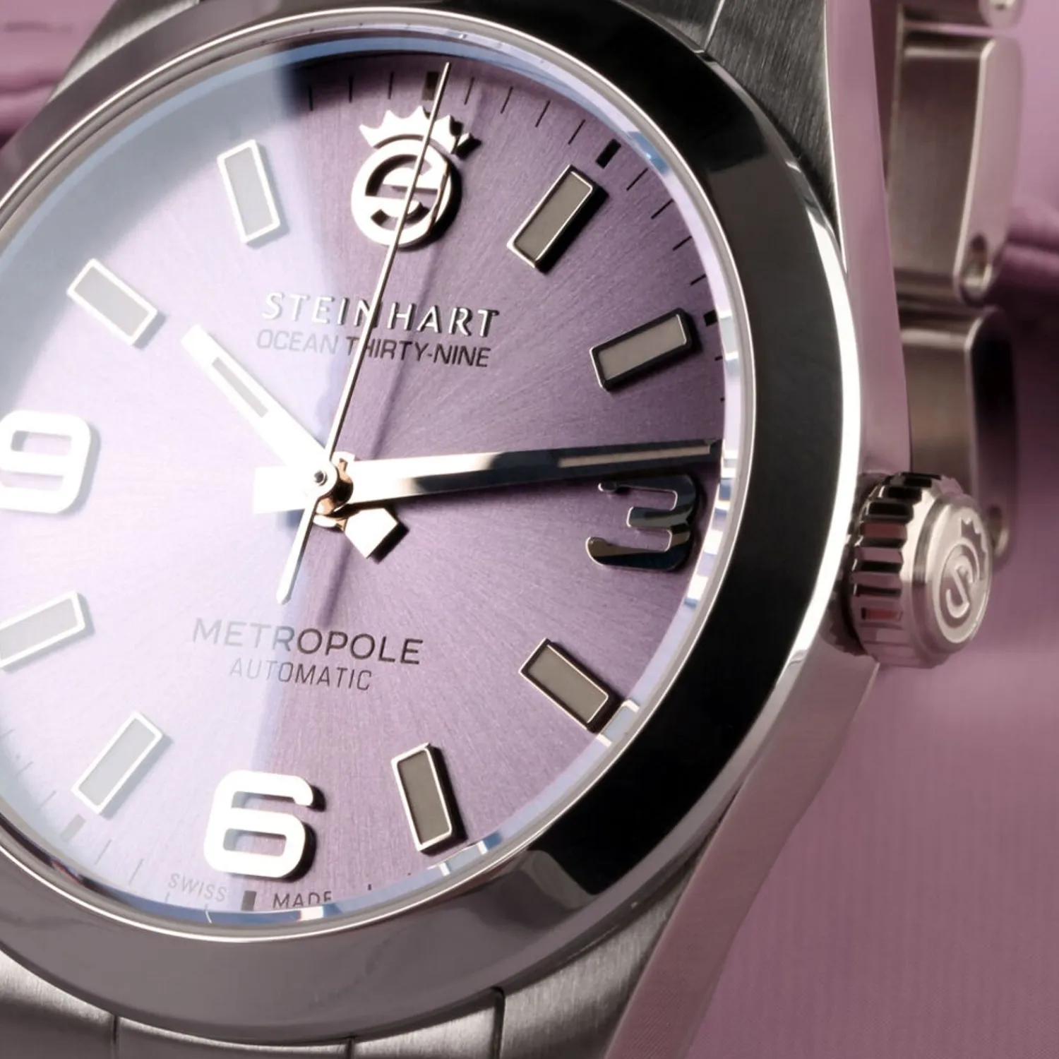 Steinhart Watches Duikhorloges 39 Mm^Oceaan 39 Metropole Sunray Paars