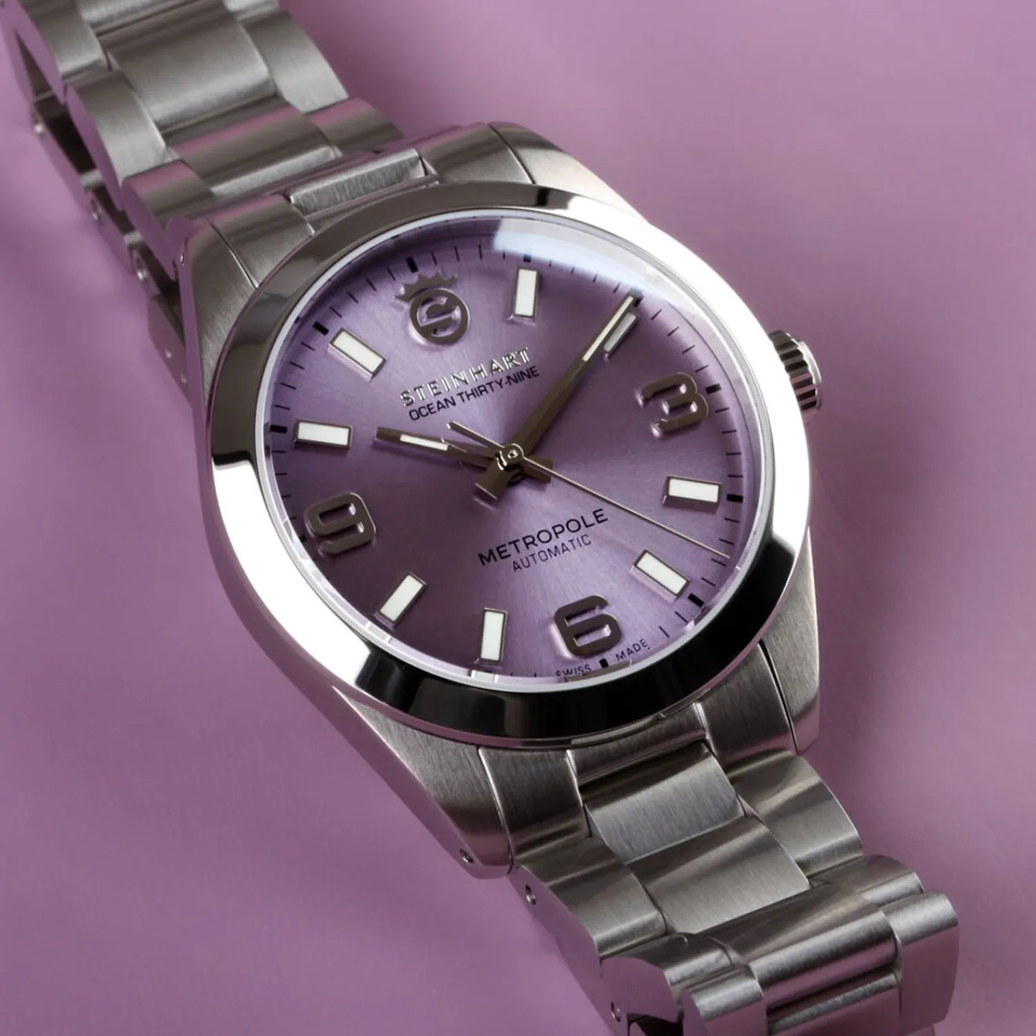 Steinhart Watches Duikhorloges 39 Mm^Oceaan 39 Metropole Sunray Paars