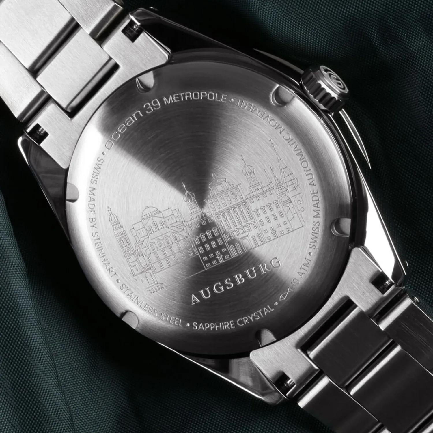 Steinhart Watches Duikhorloges 39 Mm^Oceaan 39 Metropole Zonnestraalgroen