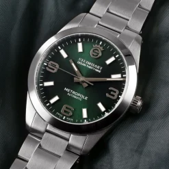 Steinhart Watches Duikhorloges 39 Mm^Oceaan 39 Metropole Zonnestraalgroen