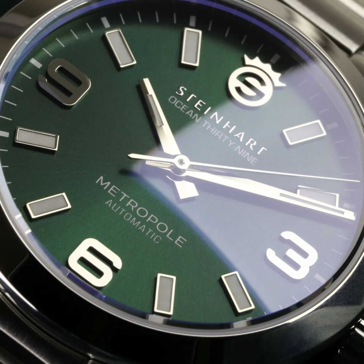 Steinhart Watches Duikhorloges 39 Mm^Oceaan 39 Metropole Zonnestraalgroen