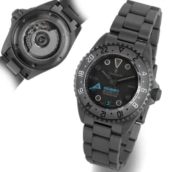 Steinhart Watches Duikhorloges 39 Mm^Oceaan 39 Titanium Gmt Phantom Blue