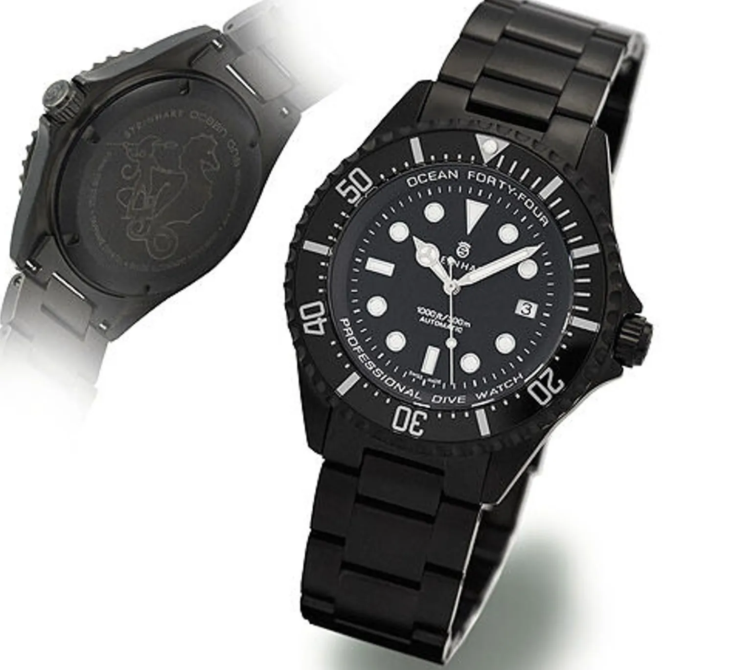 Steinhart Watches Duikhorloges 44 Mm^Ocean 44 Automatisch Zwart Dlc