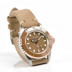 Steinhart Watches Dameshorloges^Ocean 39 Beige Keramiek Duikhorloge