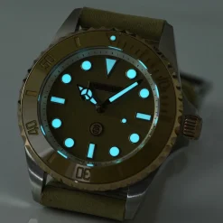 Steinhart Watches Duikhorloges 39 Mm^Ocean 39 Beige Keramiek Duikhorloge