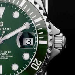 Steinhart Watches Premium Lijn^Ocean 39 Dubbelgroen Keramiek Premium Duikhorloge