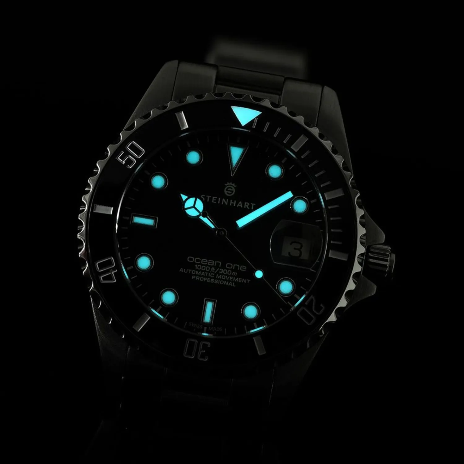 Steinhart Watches Duikhorloges 39 Mm^Ocean 39 Duikhorloge Van Zwart Keramiek