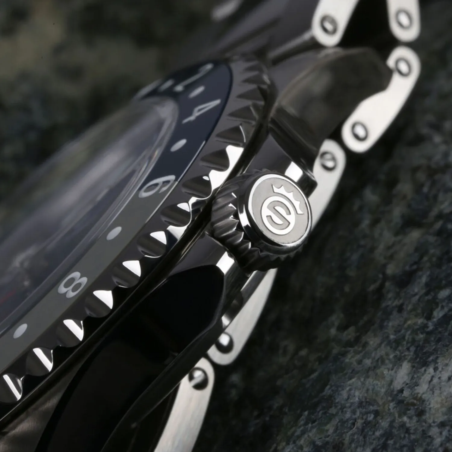 Steinhart Watches Duikhorloges 42 Mm^Ocean 3 Gmt Blauwgrijs Keramiek