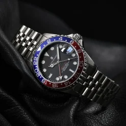 Steinhart Watches Duikhorloges 39 Mm^Ocean 39 Gmt Blauw-Rood .2 Duikhorloge