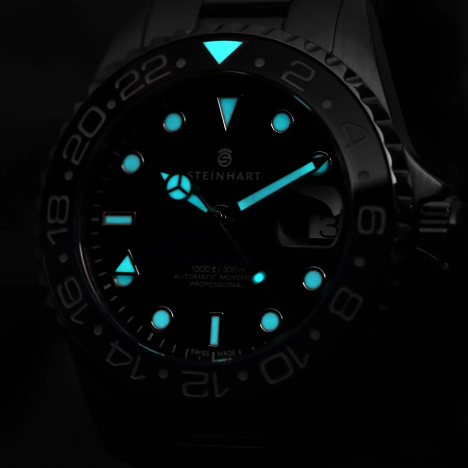 Steinhart Watches Duikhorloges 39 Mm^Ocean 39 Gmt Klassiek Keramiek
