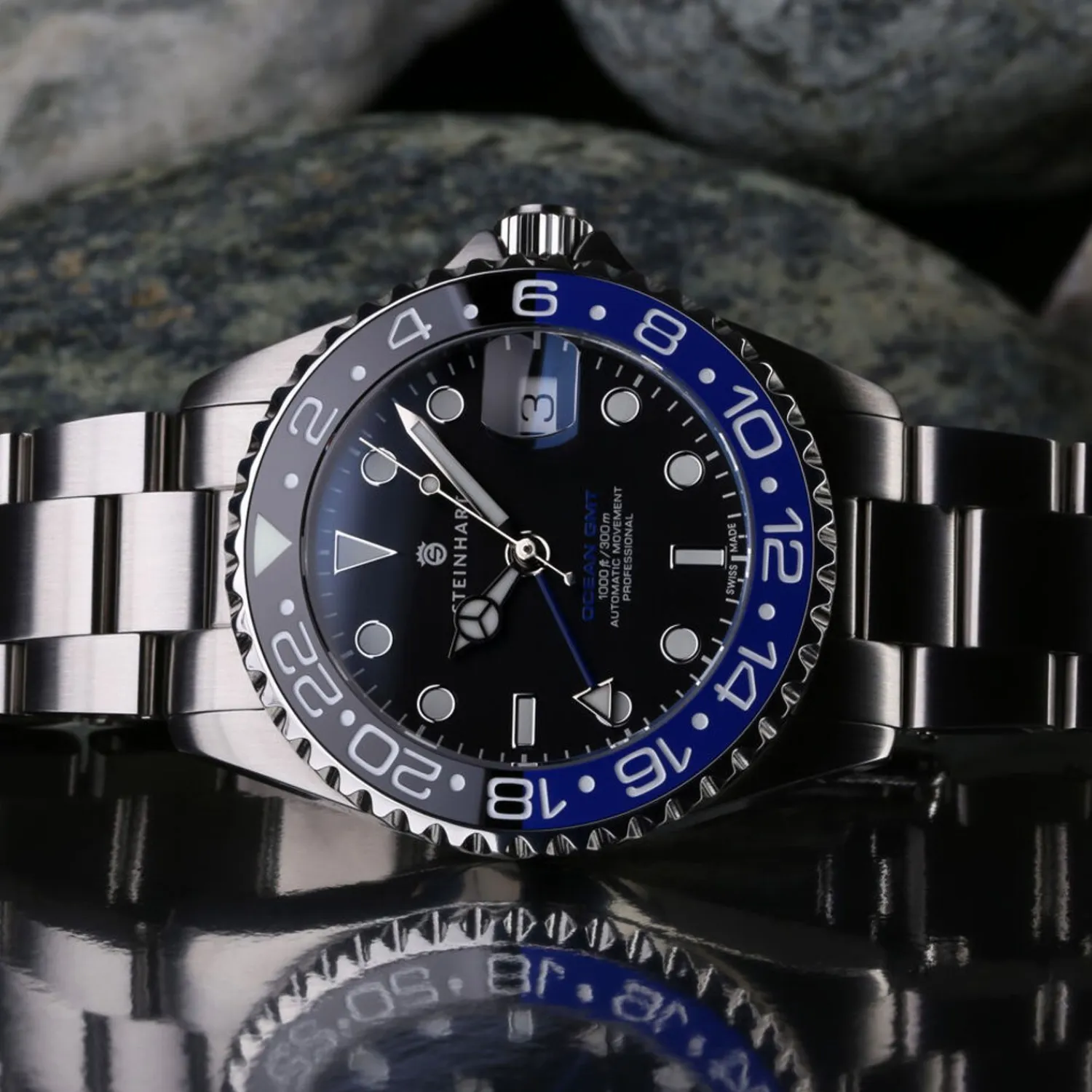 Steinhart Watches Duikhorloges 39 Mm^Ocean 39 Gmt Klassiek Keramiek