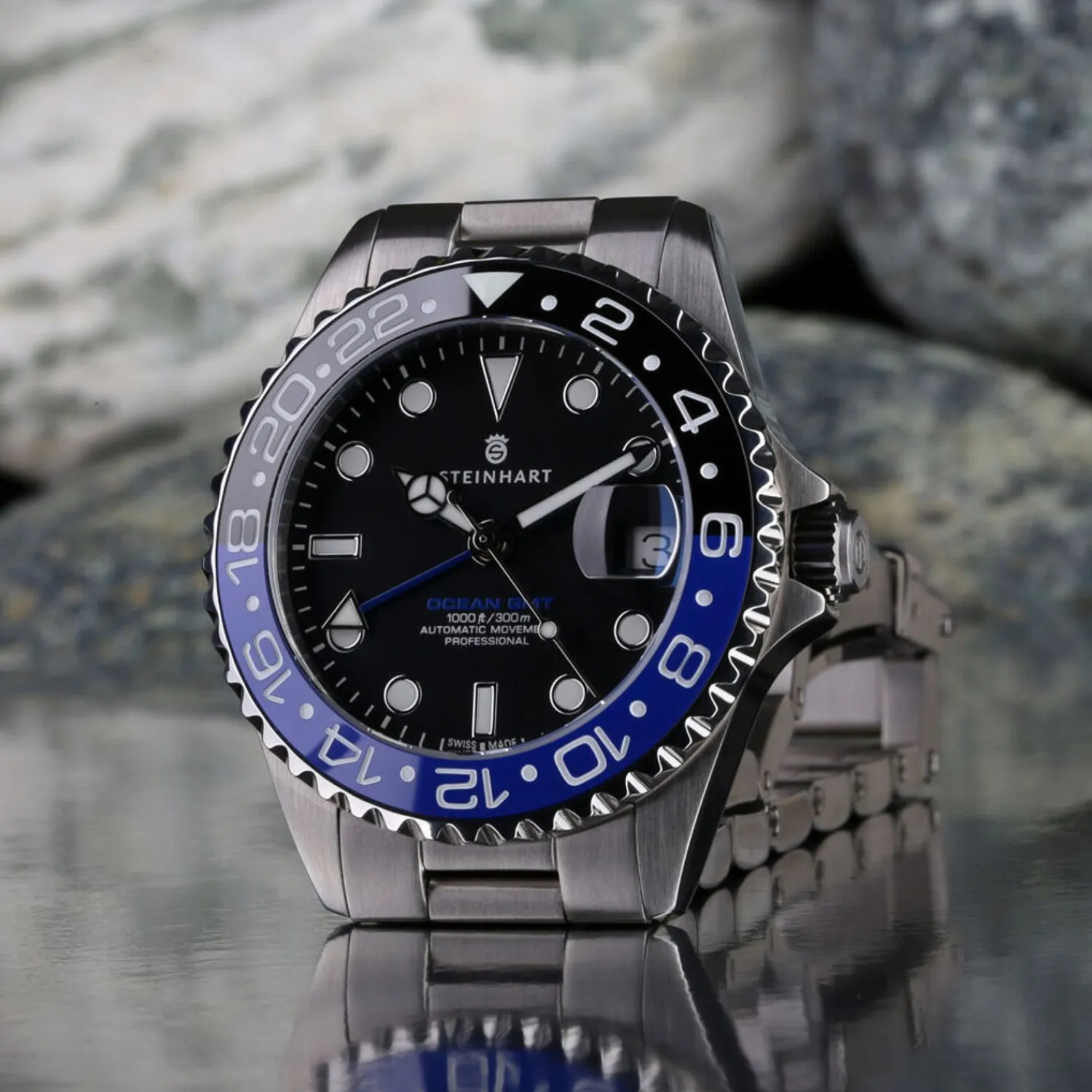 Steinhart Watches Duikhorloges 39 Mm^Ocean 39 Gmt Klassiek Keramiek