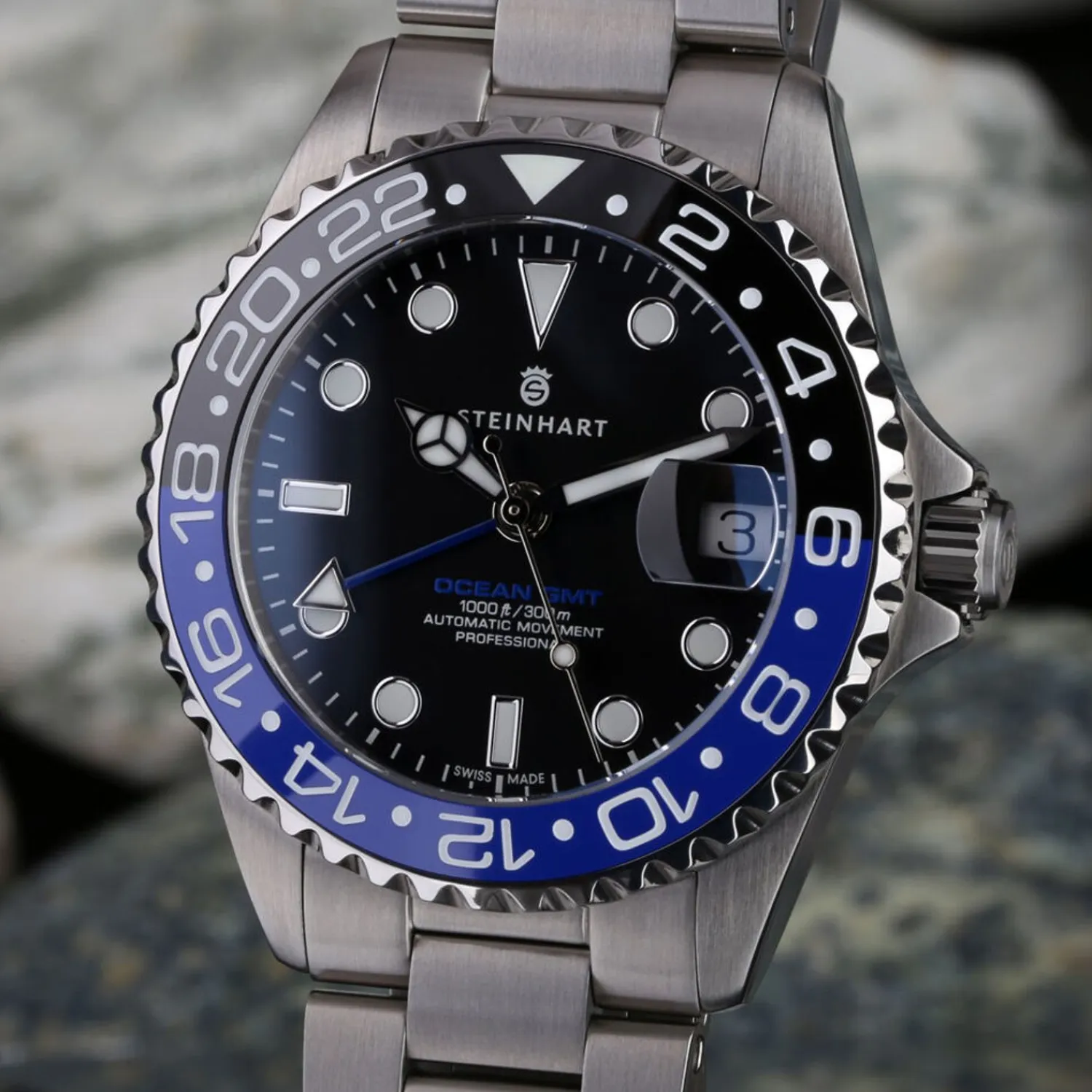 Steinhart Watches Duikhorloges 39 Mm^Ocean 39 Gmt Klassiek Keramiek