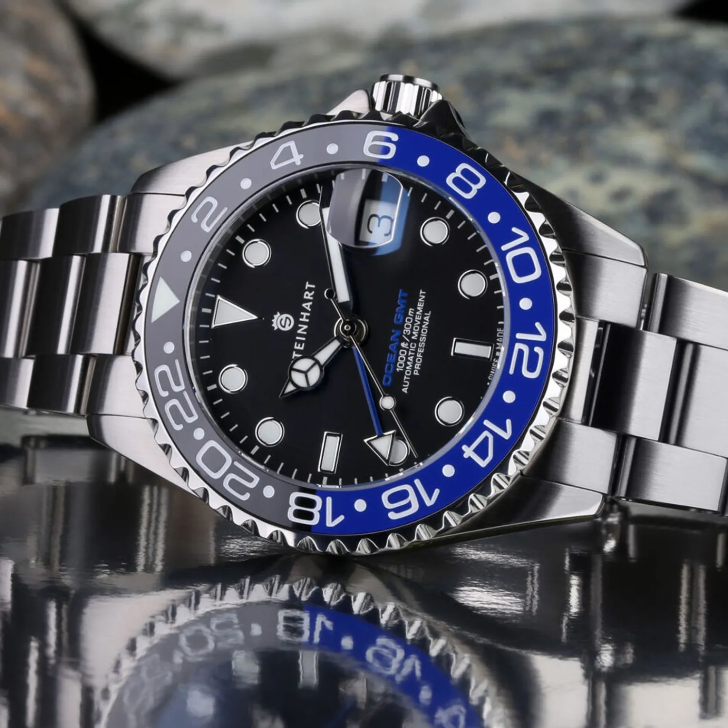 Steinhart Watches Duikhorloges 39 Mm^Ocean 39 Gmt Klassiek Keramiek