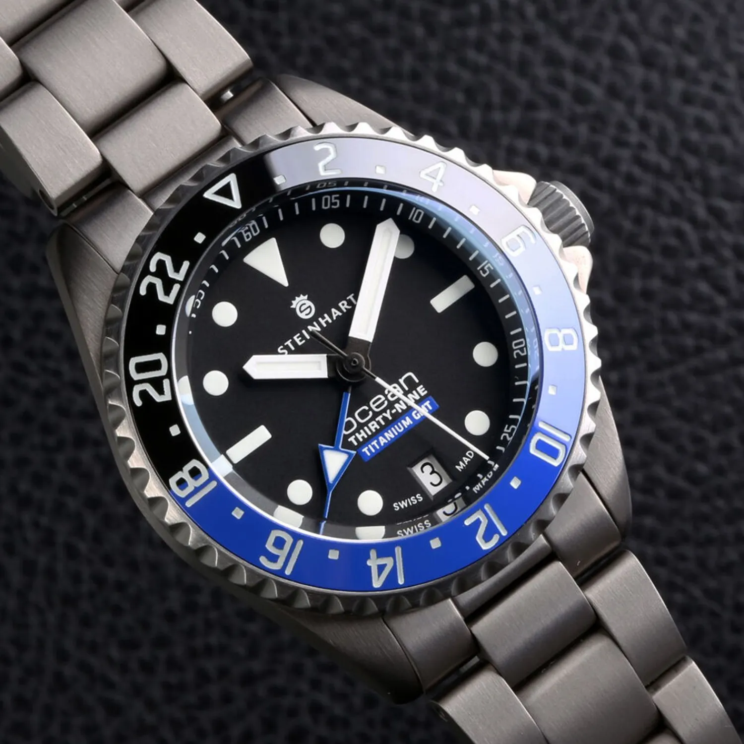 Steinhart Watches Duikhorloges 39 Mm^Ocean 39 Gmt Titan Premium Keramiek