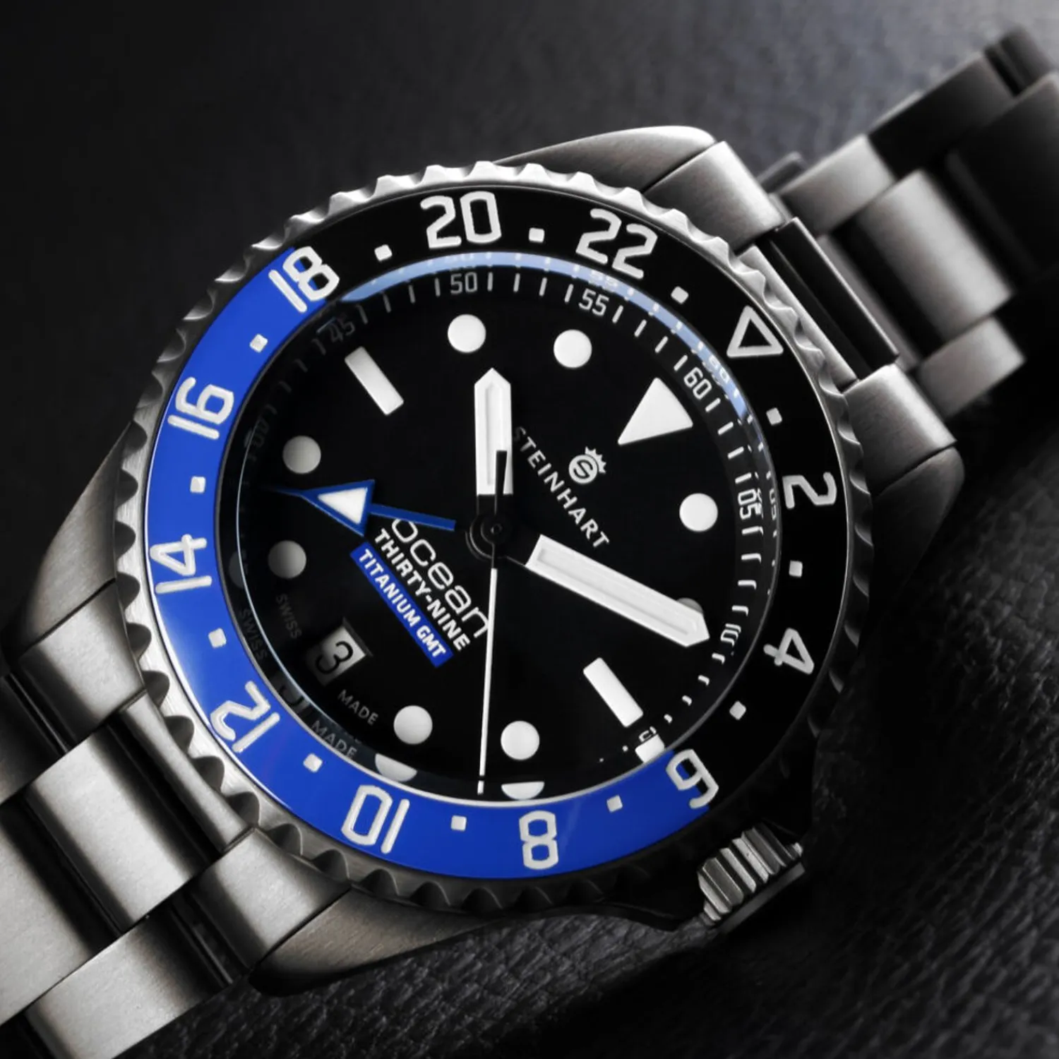 Steinhart Watches Duikhorloges 39 Mm^Ocean 39 Gmt Titan Premium Keramiek
