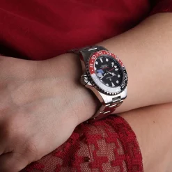 Steinhart Watches Duikhorloges 39 Mm^Ocean 39 Gmt Zwart-Rood Keramiek Duikhorloge