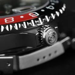 Steinhart Watches Duikhorloges 39 Mm^Ocean 39 Gmt Zwart-Rood Keramiek Duikhorloge