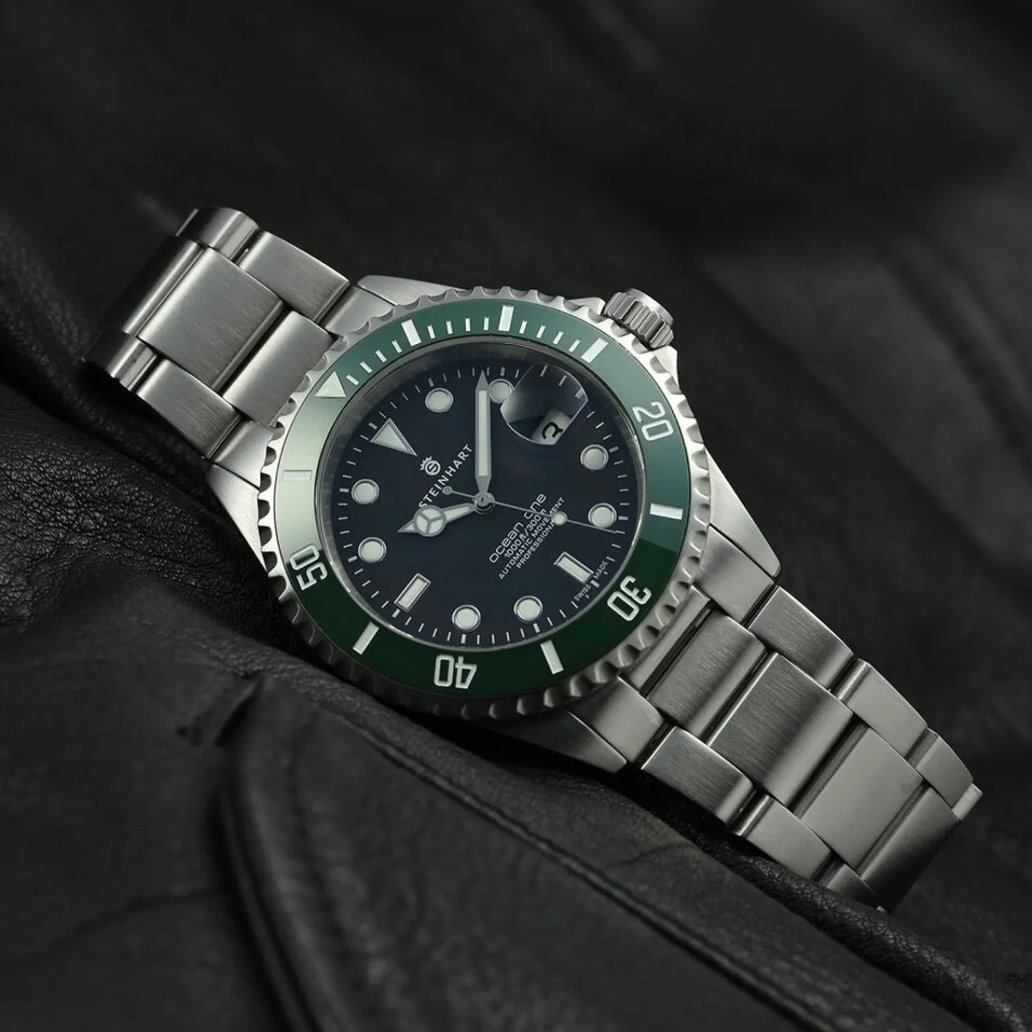 Steinhart Watches Duikhorloges 39 Mm^Ocean 39 Groen Keramiek Duikhorloge