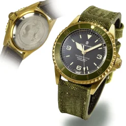 Steinhart Watches Duikhorloges 42 Mm^Ocean One Bronsgroen Duikhorloge