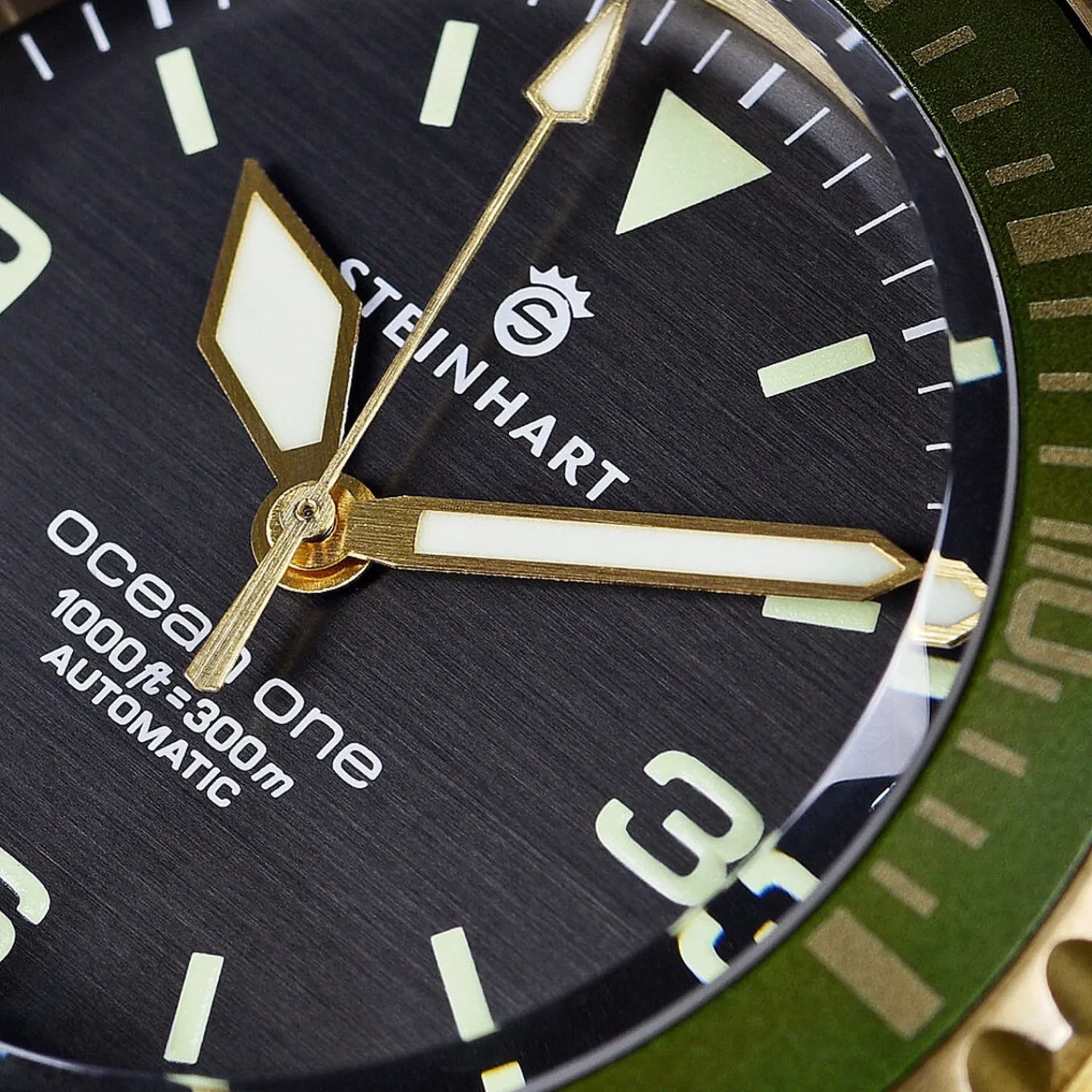 Steinhart Watches Duikhorloges 42 Mm^Ocean One Bronsgroen Duikhorloge