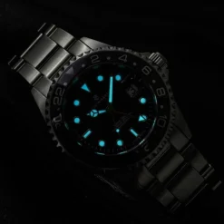Steinhart Watches Duikhorloges 42 Mm^Ocean One Gmt Blauw-Rood Duikhorloge