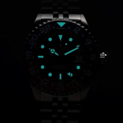 Steinhart Watches Duikhorloges 42 Mm^Ocean One Gmt Blauw-Rood. 2 Keramisch Duikhorloge