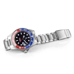 Steinhart Watches Duikhorloges 42 Mm^Ocean One Gmt Blauw-Rood Keramiek Duikhorloge
