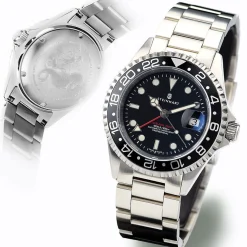 Steinhart Watches Duikhorloges 42 Mm^Ocean One Gmt Zwart Duikhorloge