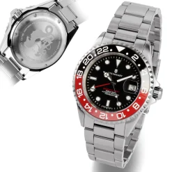 Steinhart Watches Duikhorloges 42 Mm^Ocean One Gmt Zwart-Rood Keramiek Duikhorloge