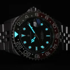 Steinhart Watches Duikhorloges 42 Mm^Ocean One Gmt Zwart-Rood Keramiek Duikhorloge