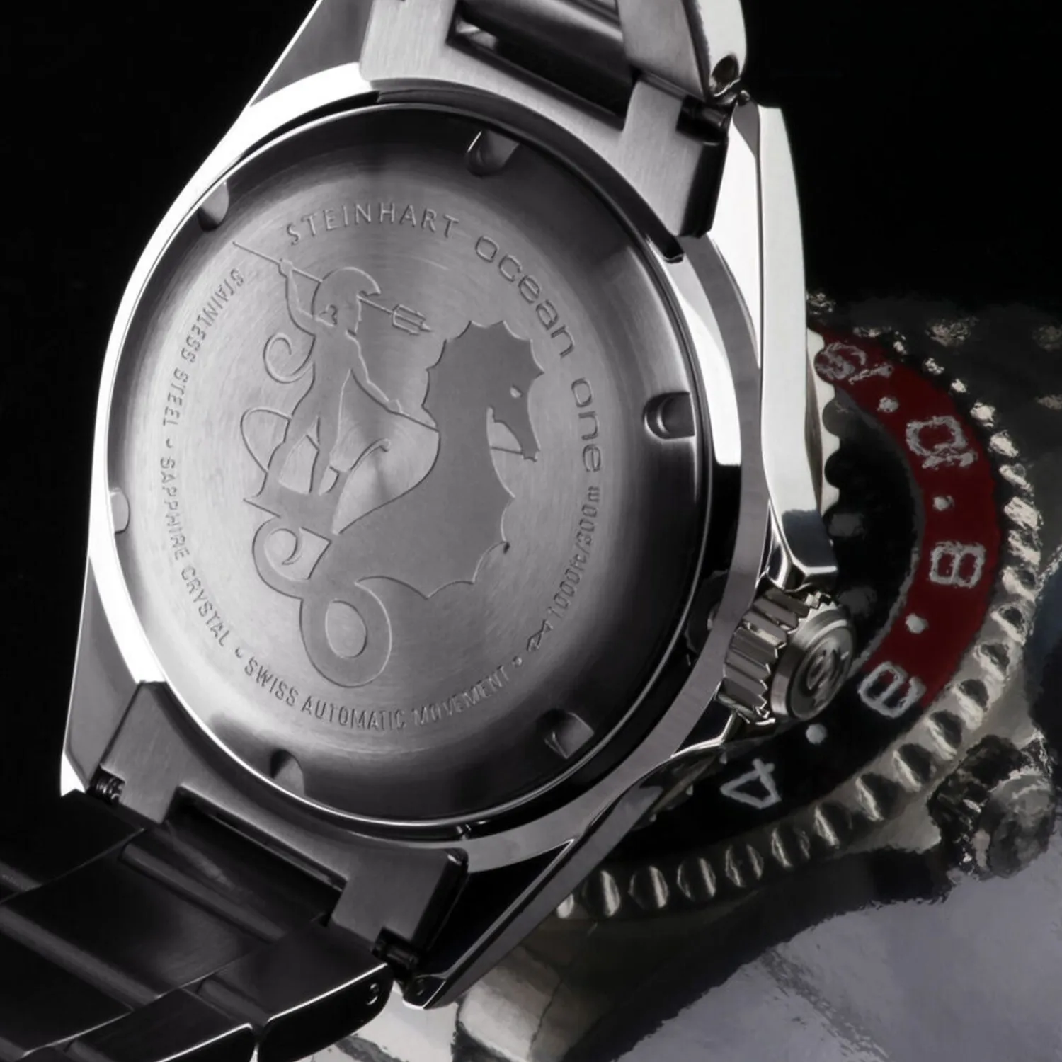 Steinhart Watches Duikhorloges 42 Mm^Ocean One Gmt Zwart-Rood Keramiek Duikhorloge