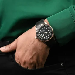 Steinhart Watches Duikhorloges 42 Mm^Ocean One Roze-Gouden Keramiek Duikhorloge