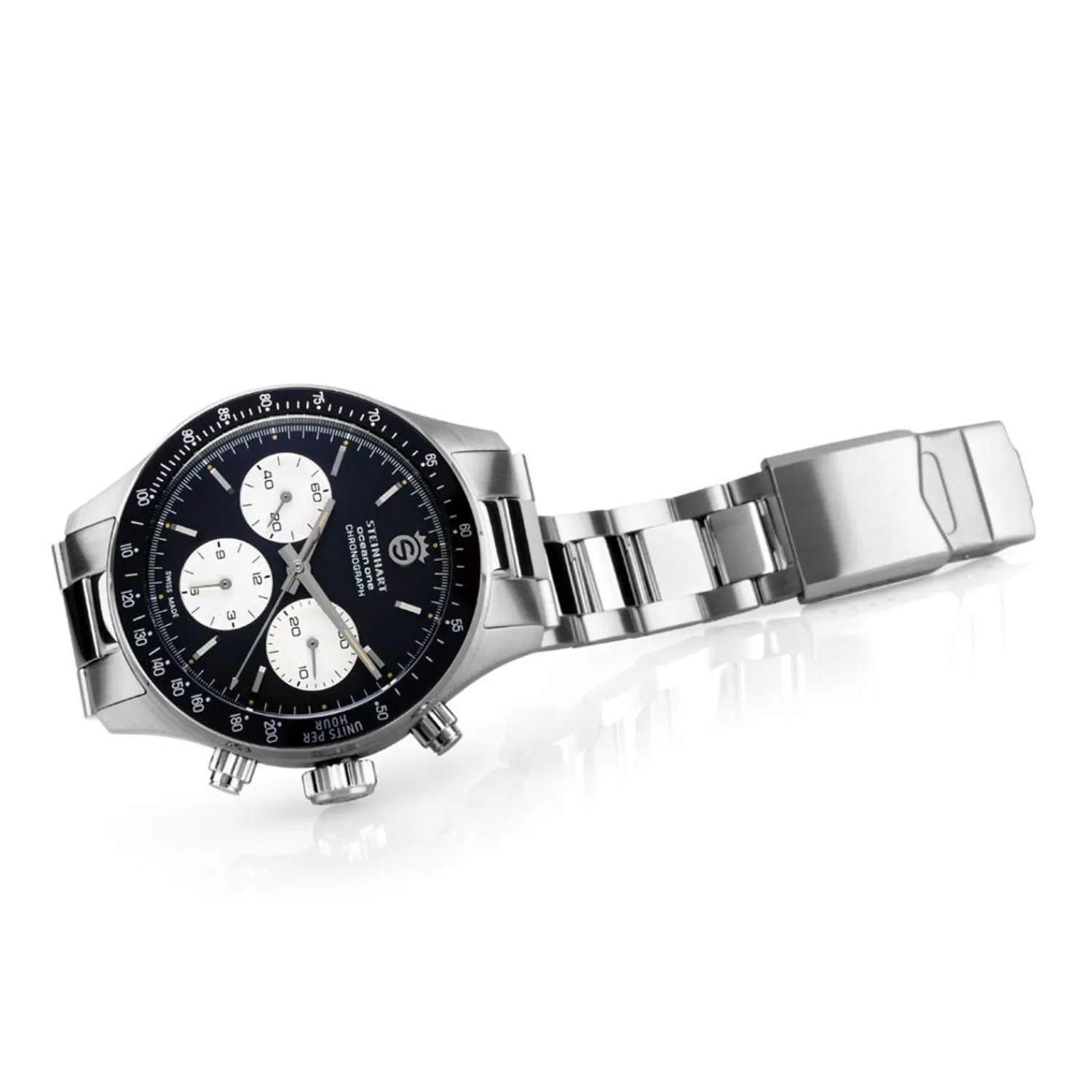 Steinhart Watches Duikhorloges 42 Mm^Ocean One Vintage Chronograaf Ii Zwart