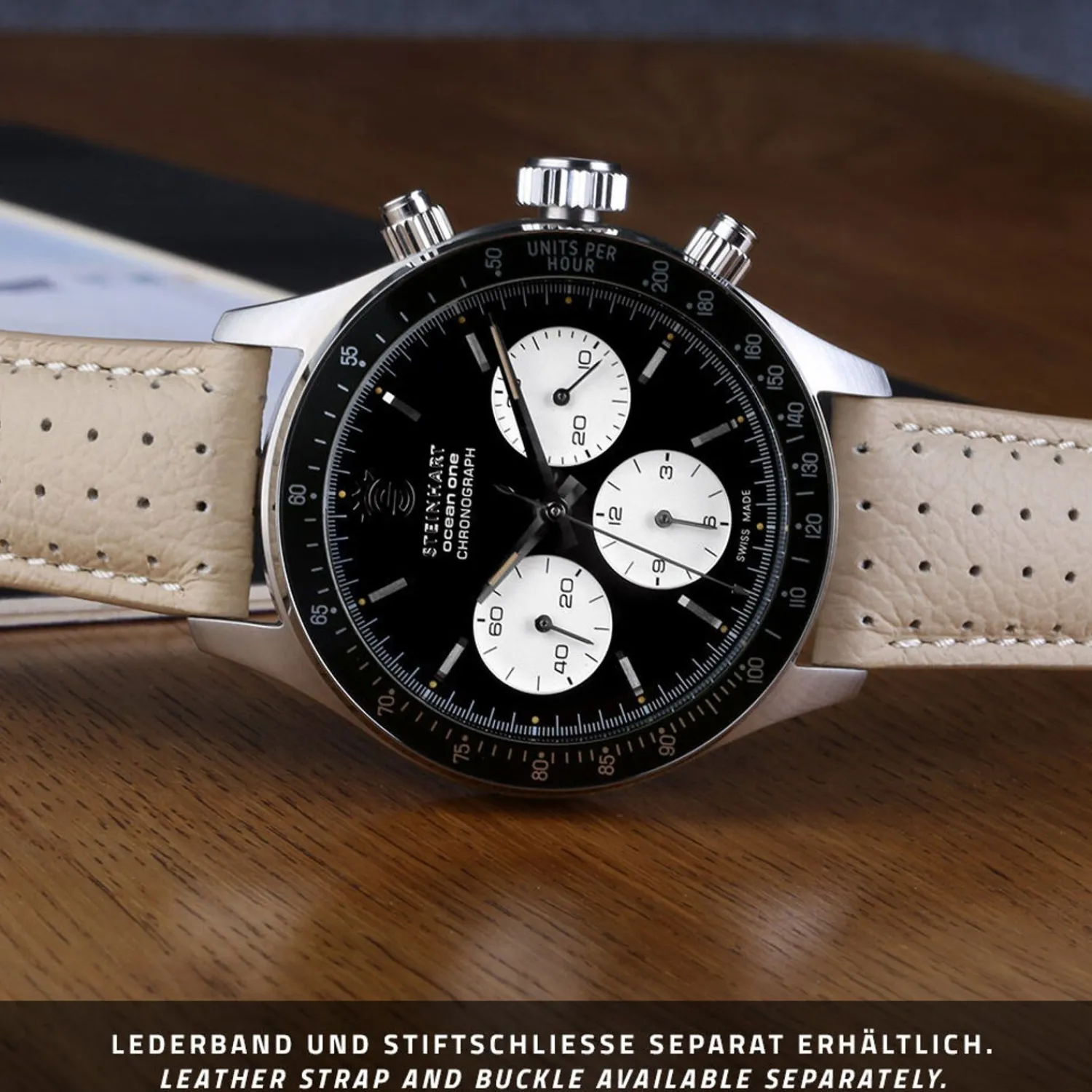 Steinhart Watches Duikhorloges 42 Mm^Ocean One Vintage Chronograaf Ii Zwart